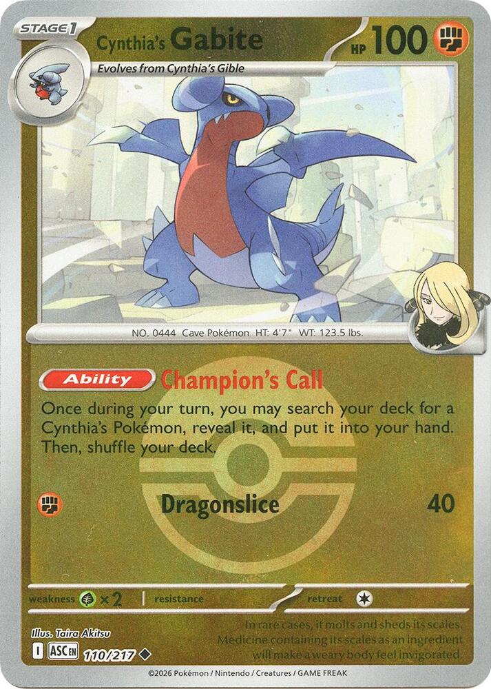 Cynthia's Gabite (Poke Ball) 110/217