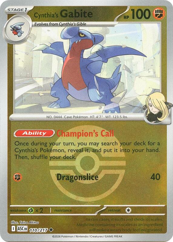 Cynthia's Gabite (Poke Ball) 110/217 from ME: Ascended Heroes