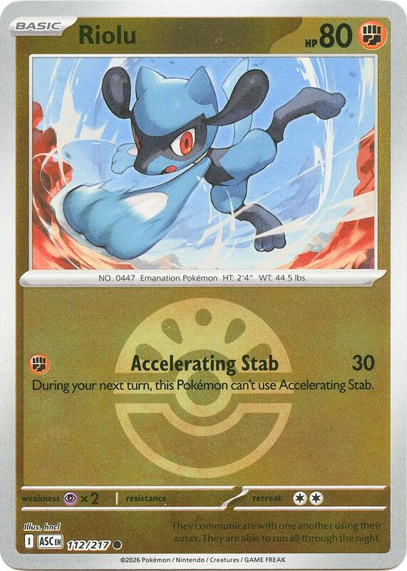 Riolu (Friend Ball) 112/217 from ME: Ascended Heroes