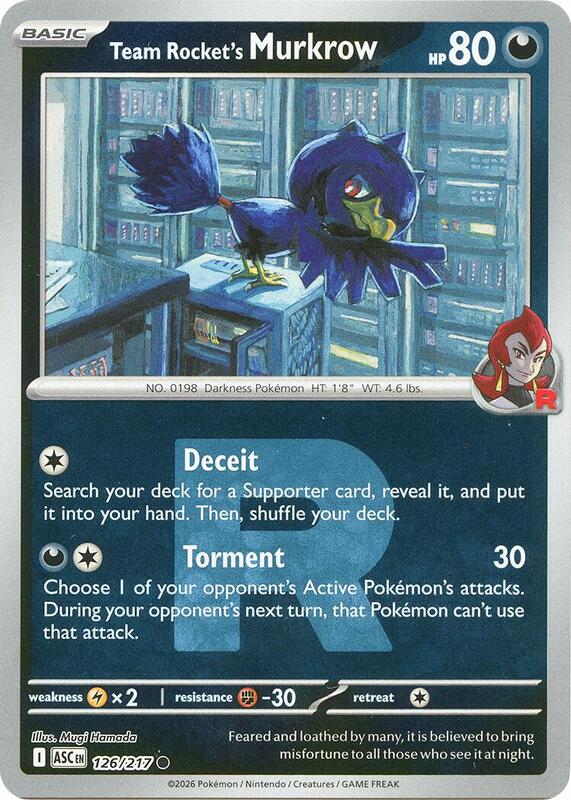 Team Rocket's Murkrow (Team Rocket) 126/217 from ME: Ascended Heroes