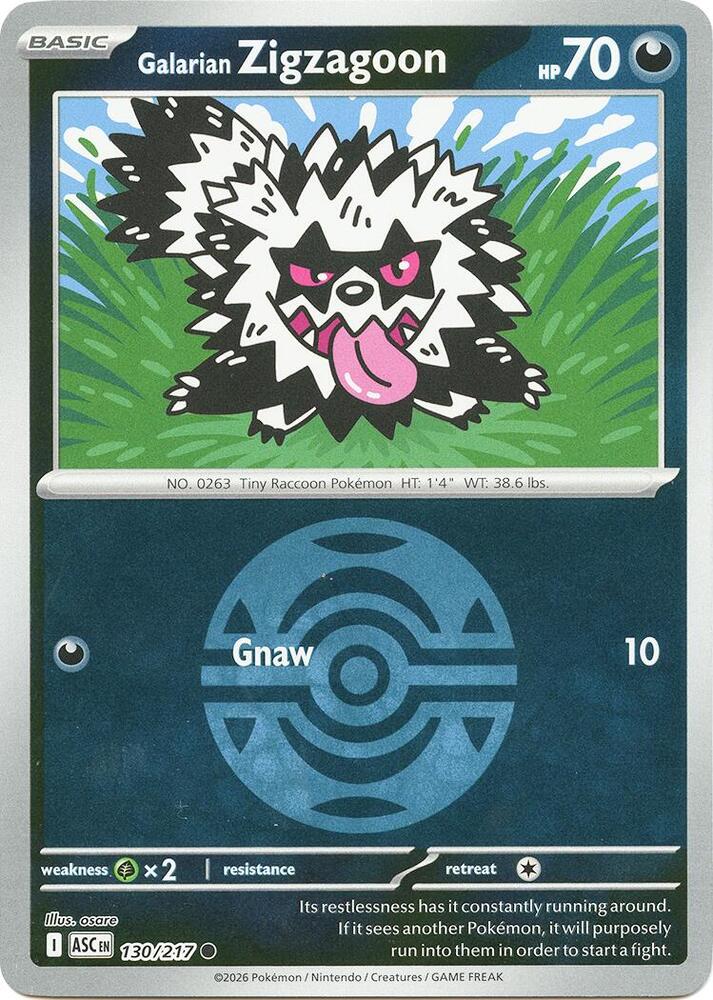 Galarian Zigzagoon (Dusk Ball) 130/217