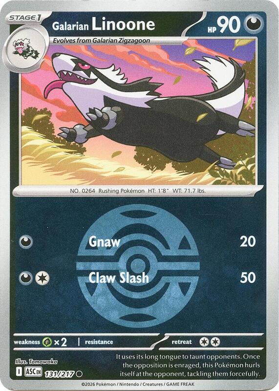 Galarian Linoone (Dusk Ball) 131/217 from ME: Ascended Heroes