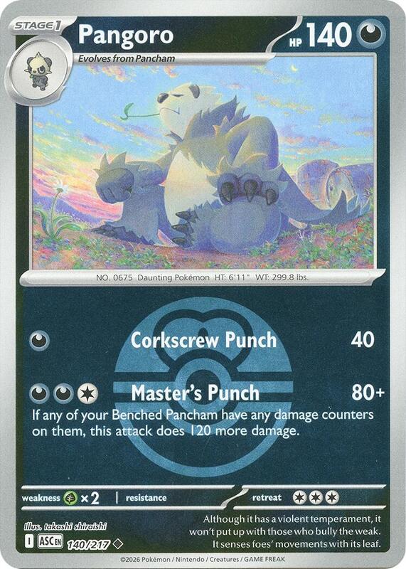 Pangoro (Love Ball) 140/217 from ME: Ascended Heroes