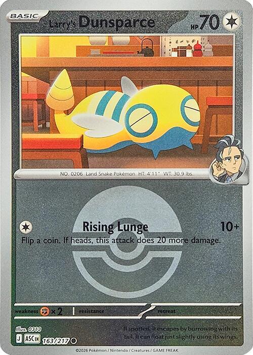 Larry's Dunsparce (Poke Ball) 163/217 from ME: Ascended Heroes