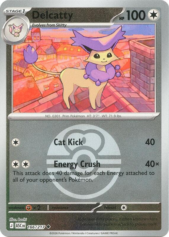 Delcatty (Love Ball) 166/217 from ME: Ascended Heroes