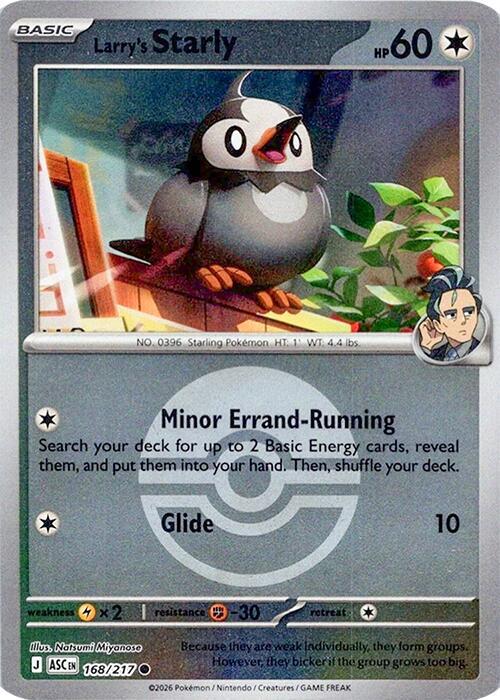 Larry's Starly (Poke Ball) 168/217 from ME: Ascended Heroes