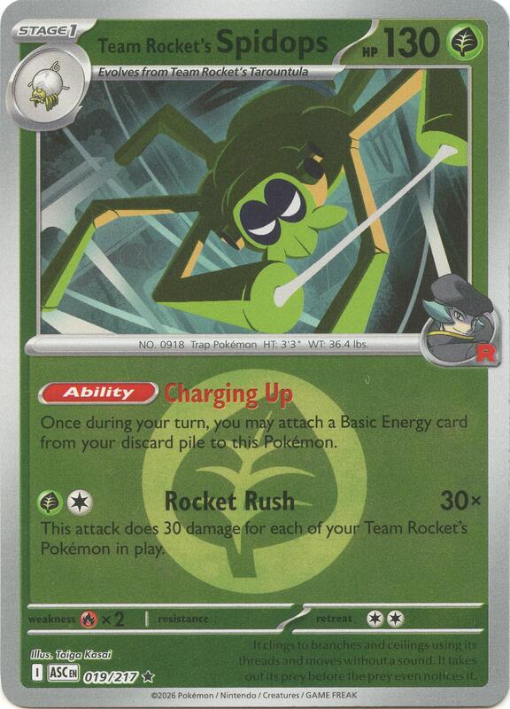 Team Rocket's Spidops (Energy Symbol Pattern) 019/217 from ME: Ascended Heroes