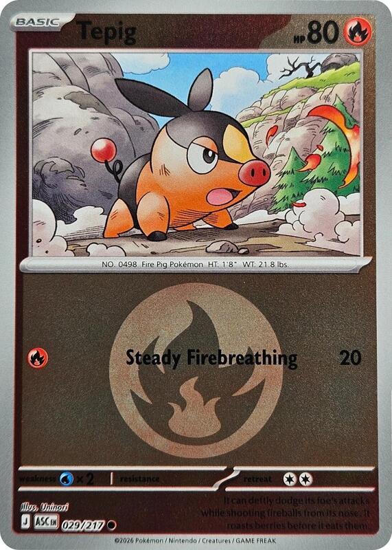 Tepig (Energy Symbol Pattern) 029/217 from ME: Ascended Heroes