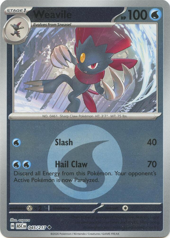 Weavile - 045/217 (Energy Symbol Pattern) 045/217