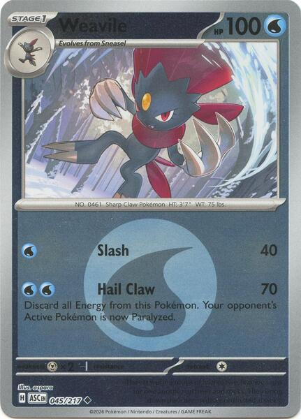 Weavile - 045/217 (Energy Symbol Pattern)