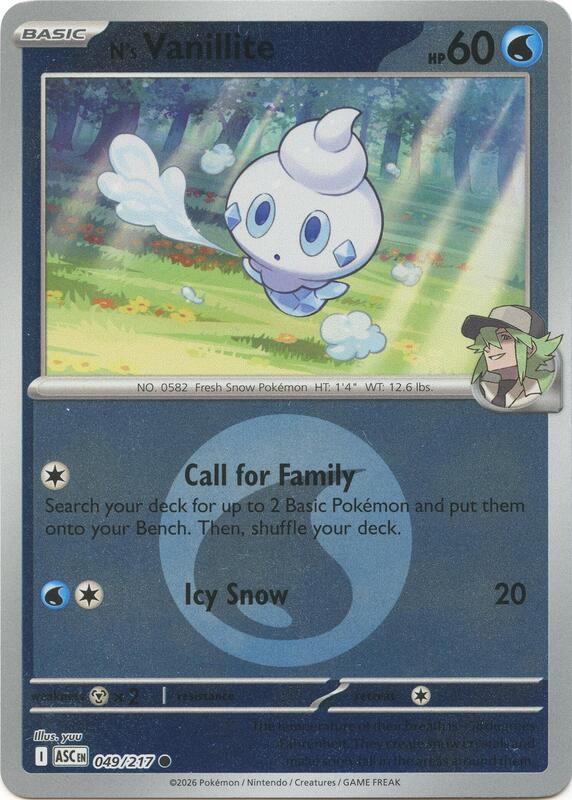 N's Vanillite (Energy Symbol Pattern) 049/217 from ME: Ascended Heroes