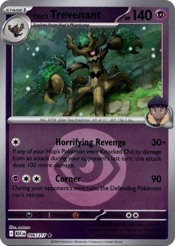 Hop's Trevenant - 096/217 (Energy Symbol Pattern) 096/217 from ME: Ascended Heroes
