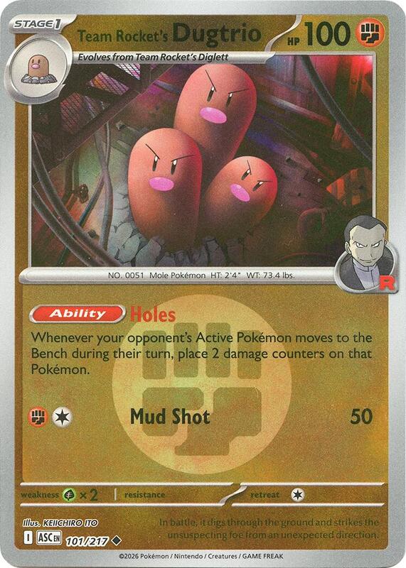 Team Rocket's Dugtrio - 101/217 (Energy Symbol Pattern) 101/217 from ME: Ascended Heroes