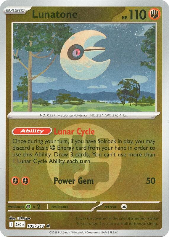 Lunatone (Energy Symbol Pattern) 105/217 from ME: Ascended Heroes