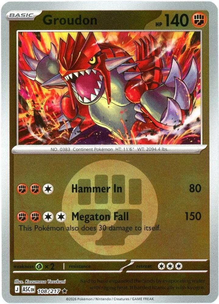 Groudon (Energy Symbol Pattern) 108/217