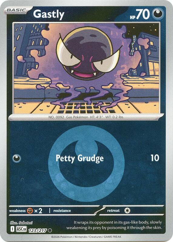 Gastly (Energy Symbol Pattern) 123/217 from ME: Ascended Heroes