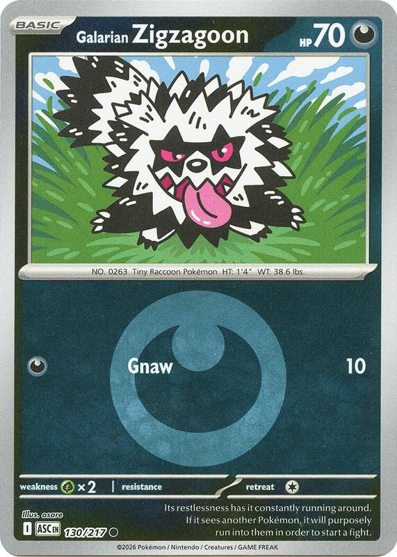 Galarian Zigzagoon (Energy Symbol Pattern) 130/217 from ME: Ascended Heroes