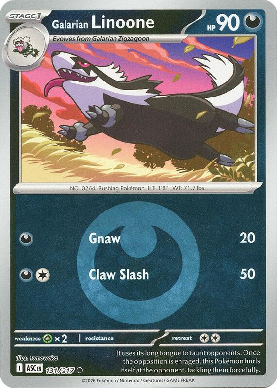 Galarian Linoone (Energy Symbol Pattern) 131/217 from ME: Ascended Heroes
