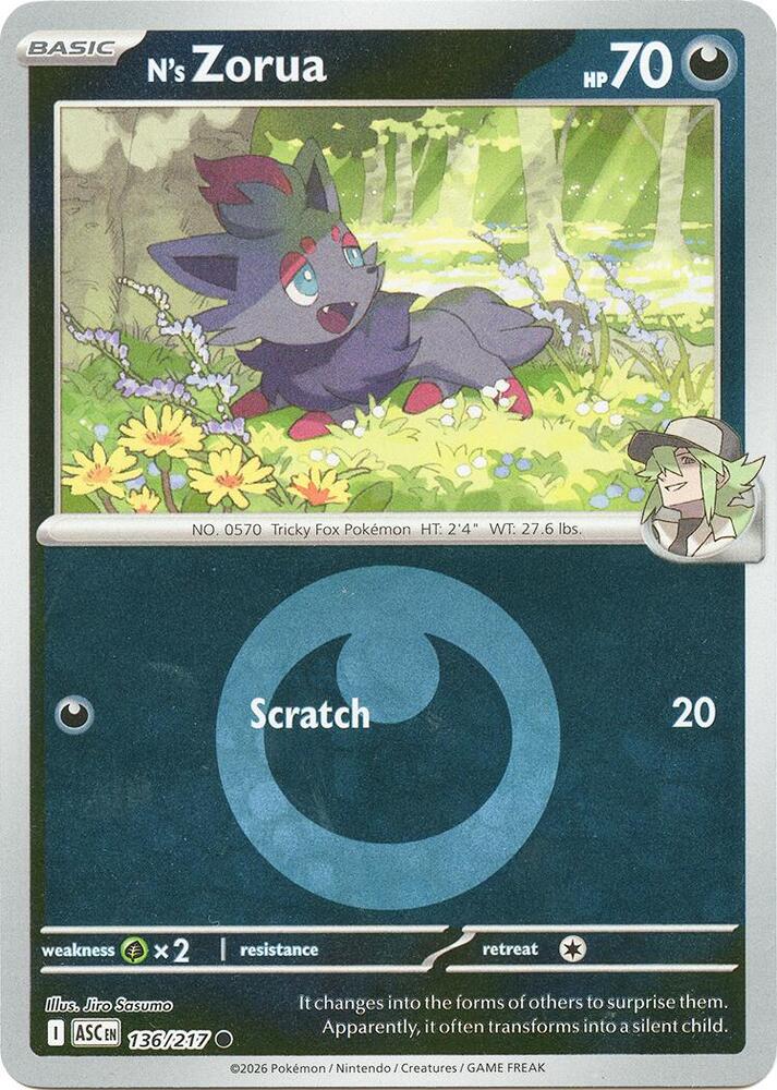 N's Zorua (Energy Symbol Pattern) 136/217