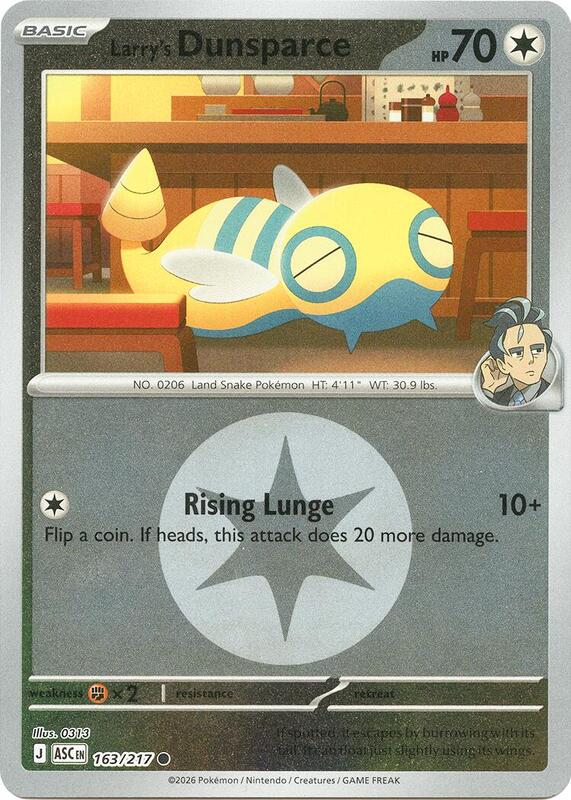 Larry's Dunsparce (Energy Symbol Pattern) 163/217 from ME: Ascended Heroes