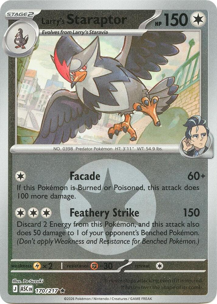 Larry's Staraptor - 170/217 (Energy Symbol Pattern) 170/217