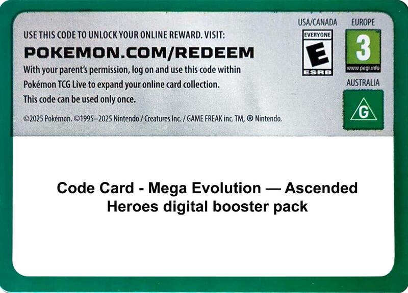 Code Card - Ascended Heroes Booster Pack  from ME: Ascended Heroes