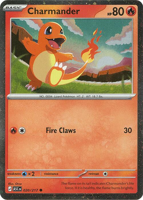 Charmander - 020/217 (Cosmos Holo) 020/217 from Miscellaneous Cards & Products