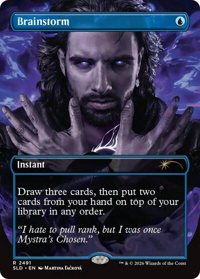 Brainstorm (Secret Lair) from SLD #2491, Magic: The Gathering card