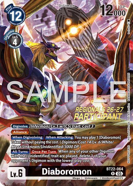 Diaboromon (Regionals 26-27 Season 1 Participant) - Cyber Eden - Digimon  Card Game - TCGplayer.com