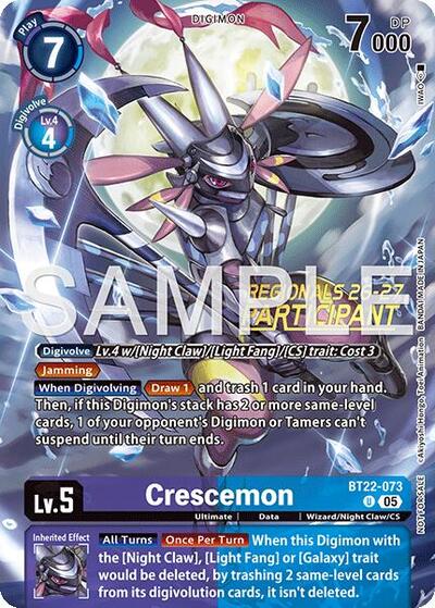 Crescemon (Regionals 26-27 Season 1 Participant) card