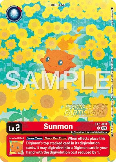Sunmon (Regionals 26-27 Season 1 Participant) Animal Colosseum card price