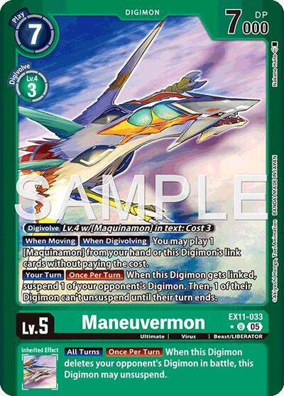 Maneuvermon (Limited Foil) Dawn of Liberator Uncommon Digimon card — value and price
