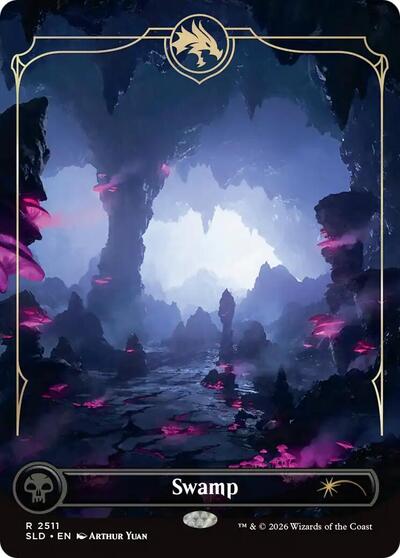 Swamp (Secret Lair) from SLD #2511, Magic: The Gathering card