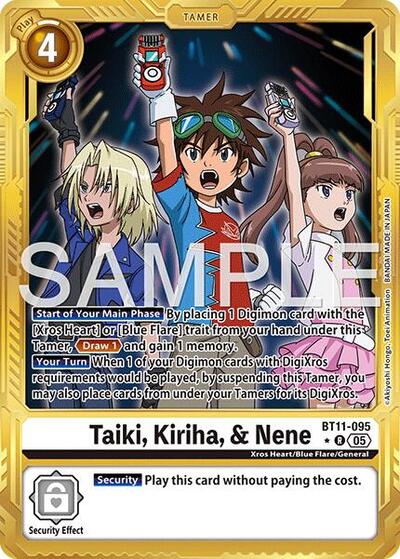 Taiki, Kiriha, & Nene (Gold Border) Advanced Booster Digimon Generation card price