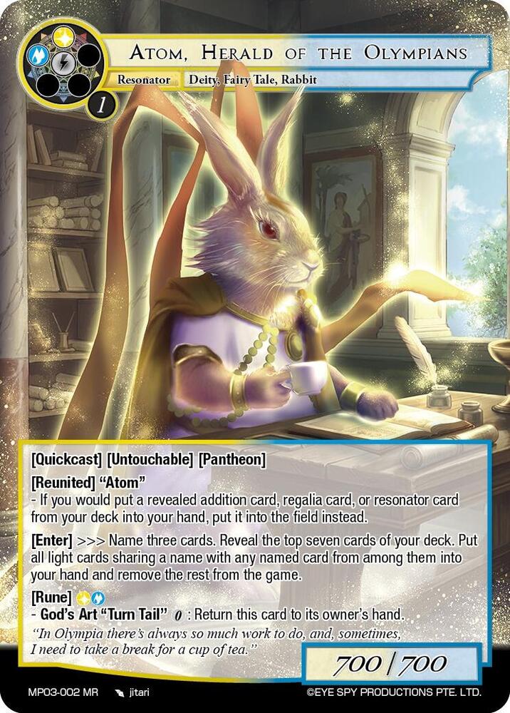 Atom, Herald of the Olympians