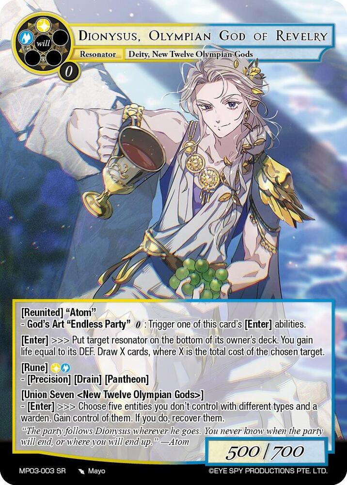 Dionysus, Olympian God of Revelry - Masterpiece Collection 03