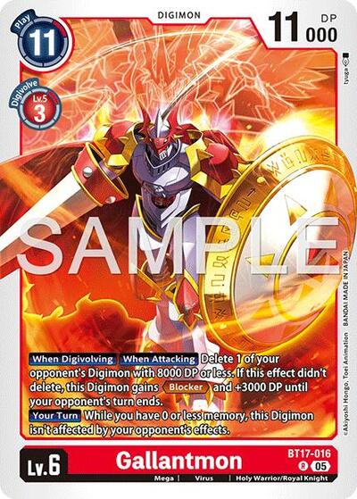 Gallantmon BT17 016 Reprint