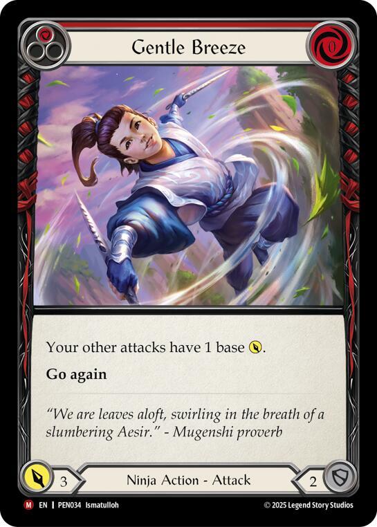 Gentle Breeze (Red) PEN034 card