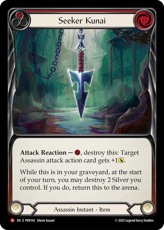 KLASHジョーカー　クイーン Seeker Kunai (Red) - Compendium of Rathe - Flesh and Blood TCG