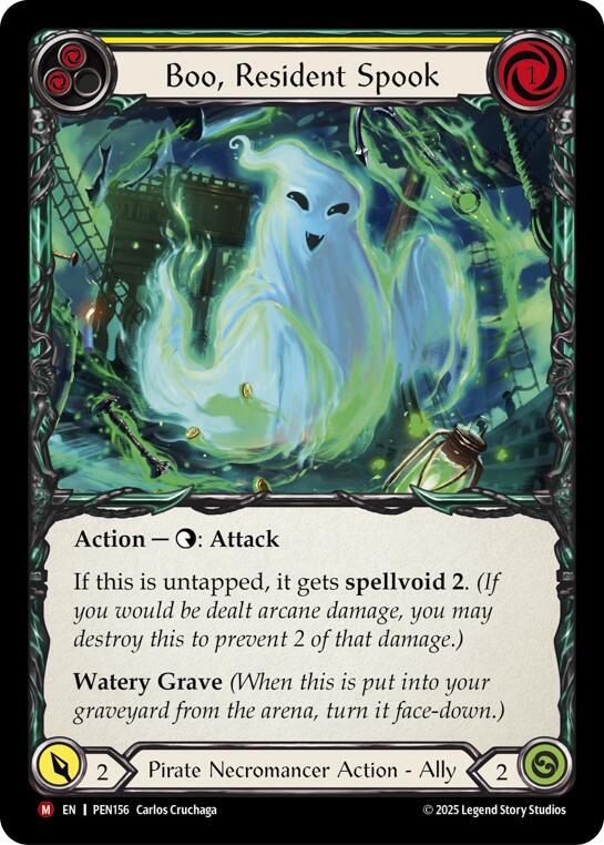 Boo, Resident Spook (Yellow) PEN156 card