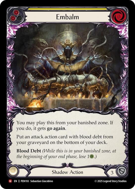 Embalm (Yellow) PEN193 card