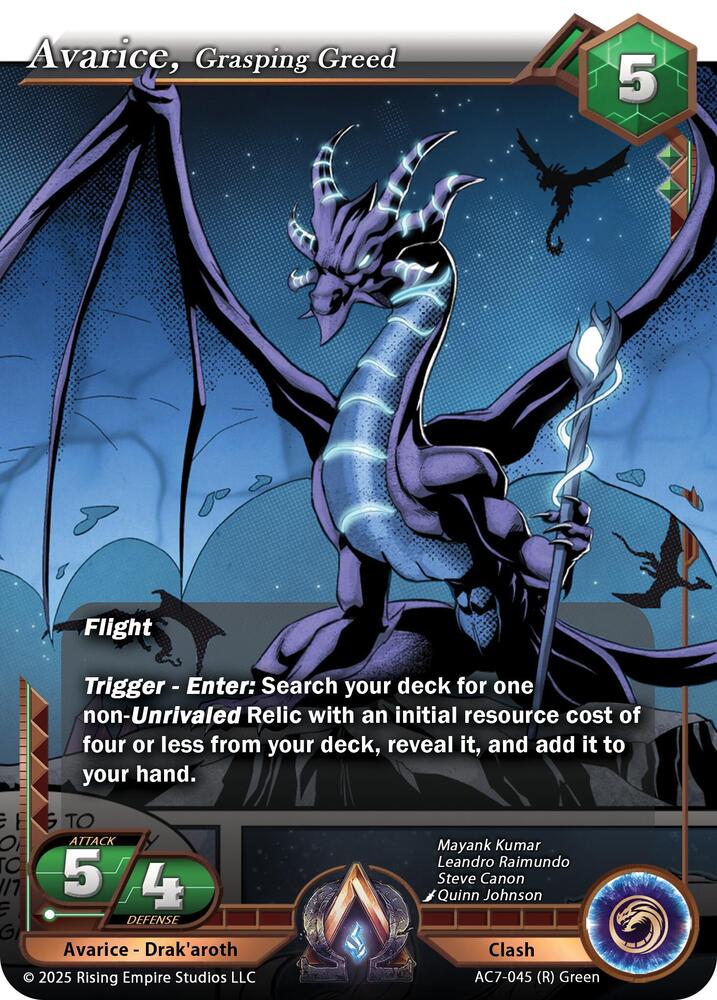 Avarice, Grasping Greed - Ancient Alphas - Alpha Clash - TCGplayer.com