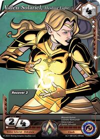 Valen Solariel, Healing Light - Alpha Clash Ancient Alphas trading card