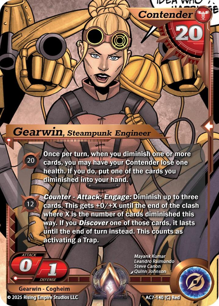 Gearwin, Steampunk Engineer