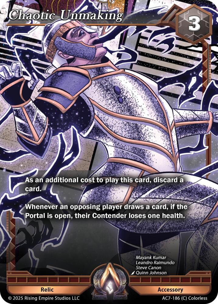 Chaotic Unmaking