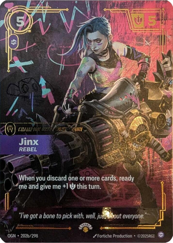 Jinx - Rebel - Riftbound Promotional Cards - Riftbound: League of Legends  Trading Card Game
