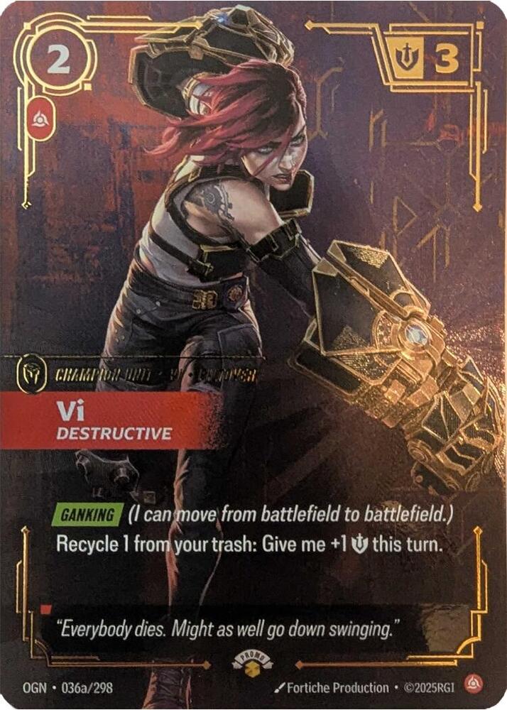 Vi - Destructive - Riftbound Promotional Cards - Riftbound: League