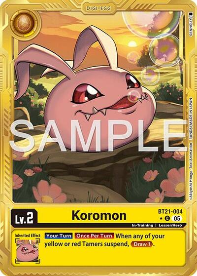 Koromon - BT21-004 (Gold Border) Advanced Booster Digimon Generation card price