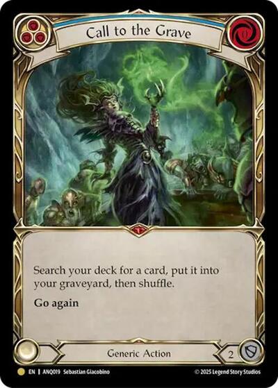 Call To The Grave (Blue) (ANQ019) Compendium of Rathe - Antiquity Pack card price