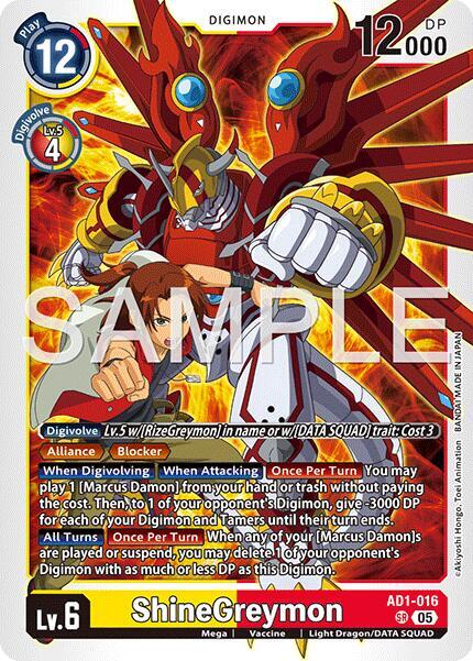 ShineGreymon - AD1-016 - Advanced Booster Digimon Generation